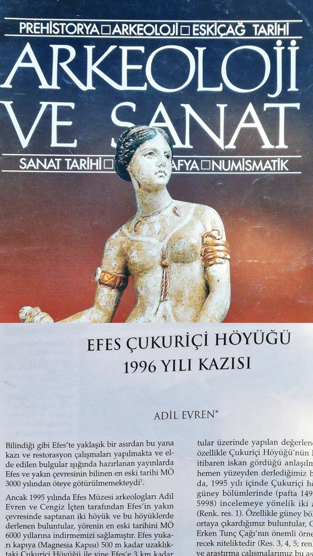 Efes Çukurici Höyüğü 1996 Yılı Kazısı